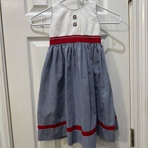 Charming Kids Dress with Red Accents